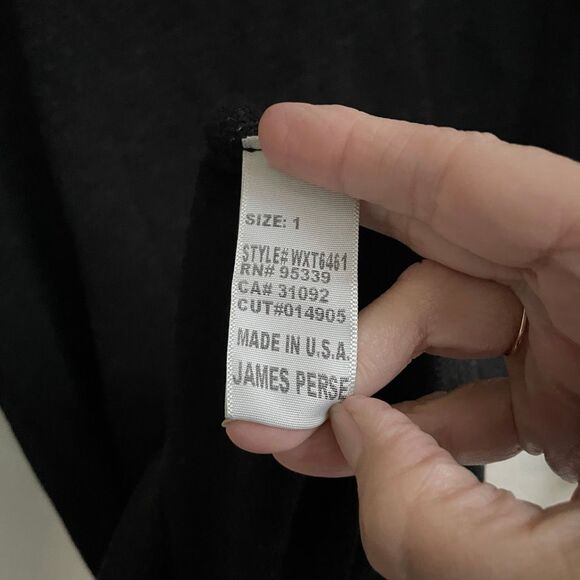 Standard James Perse Black Sweatshirt Shift Dress women’s S Raglan Pull on - Picture 5 of 6